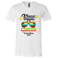 Straight Trippin Cancun Vacation 2024 V-Neck T-Shirt