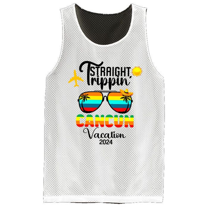 Straight Trippin Cancun Vacation 2024 Mesh Reversible Basketball Jersey Tank