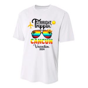 Straight Trippin Cancun Vacation 2024 Performance Sprint T-Shirt