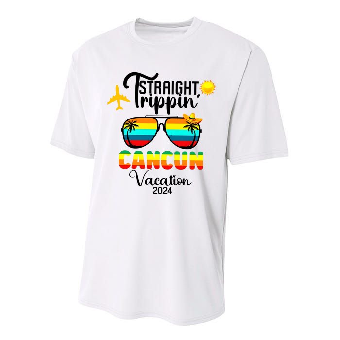 Straight Trippin Cancun Vacation 2024 Performance Sprint T-Shirt