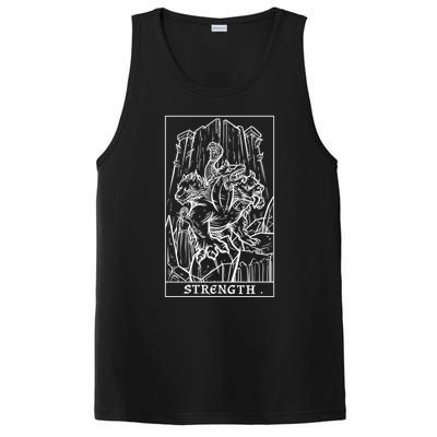 Strength Tarot Card Greek Mythology Halloween Cerberus Witch Gift PosiCharge Competitor Tank