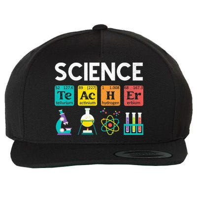 Science Teacher Chemistry Biology Physics Teacher Student Wool Snapback Cap