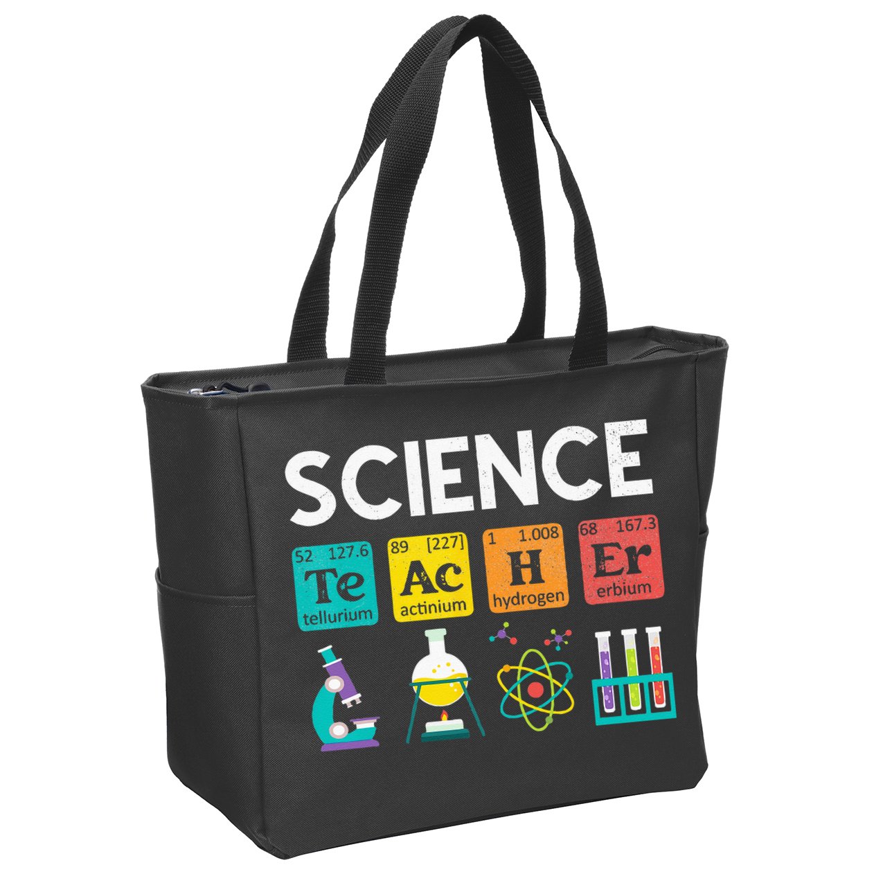 Science Teacher Chemistry Biology Physics Teacher Student Zip Tote Bag