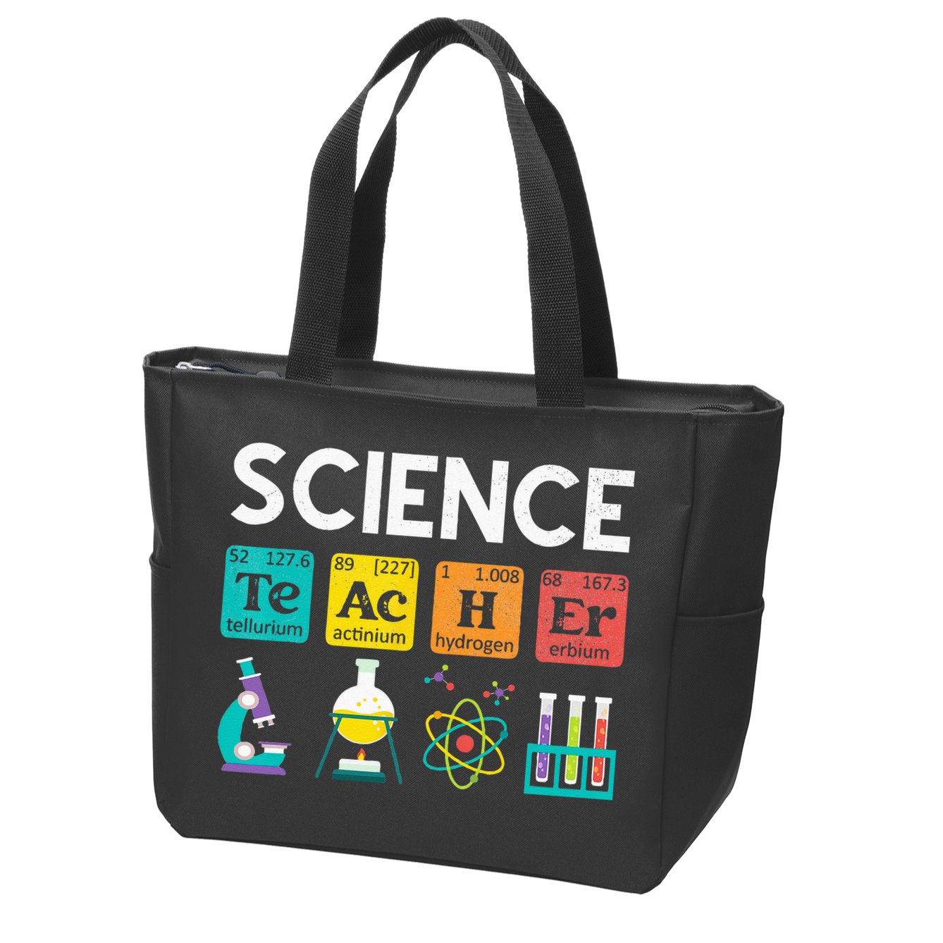 Science Teacher Chemistry Biology Physics Teacher Student Zip Tote Bag