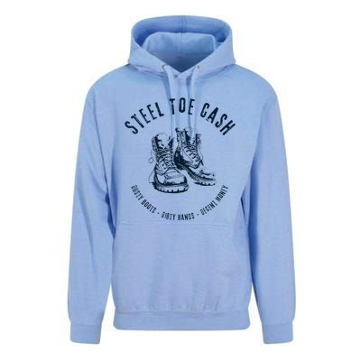 Steel Toe Cash Blue Collar American Workers Unisex Surf Hoodie