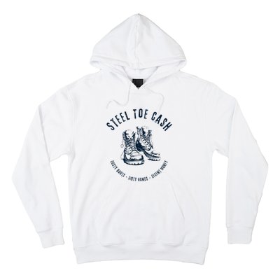 Steel Toe Cash Blue Collar American Workers Hoodie