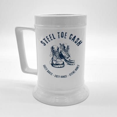 Steel Toe Cash Blue Collar American Workers Beer Stein