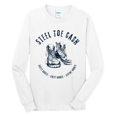 Steel Toe Cash Blue Collar American Workers Tall Long Sleeve T-Shirt