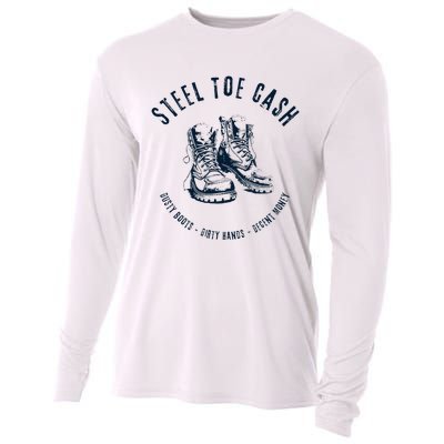 Steel Toe Cash Blue Collar American Workers Cooling Performance Long Sleeve Crew