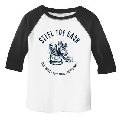 Steel Toe Cash Blue Collar American Workers Toddler Fine Jersey T-Shirt