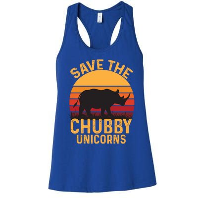 Save The Chubby Unicorns Gift Women's Racerback Tank