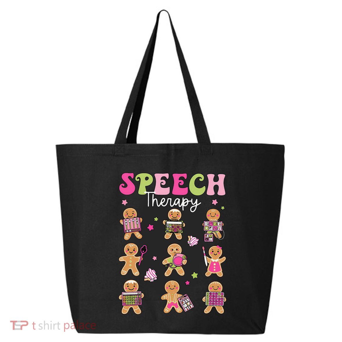 Speech Therapy Christmas Slp Therapy Cookies Gingerbread 25L Jumbo Tote