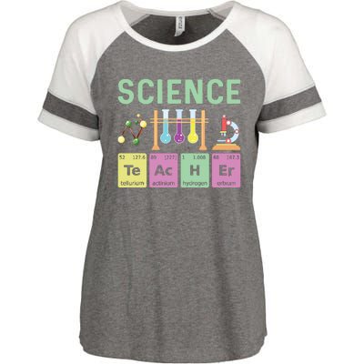 Science Teacher Chemist Physicist Vintage Enza Ladies Jersey Colorblock Tee