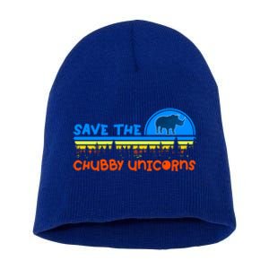 Save The Chubby Unicorns Great Gift Short Acrylic Beanie