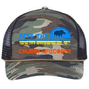 Save The Chubby Unicorns Great Gift Retro Rope Trucker Hat Cap