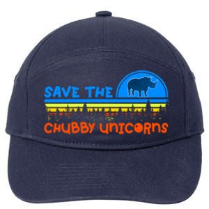 Save The Chubby Unicorns Great Gift 7-Panel Snapback Hat