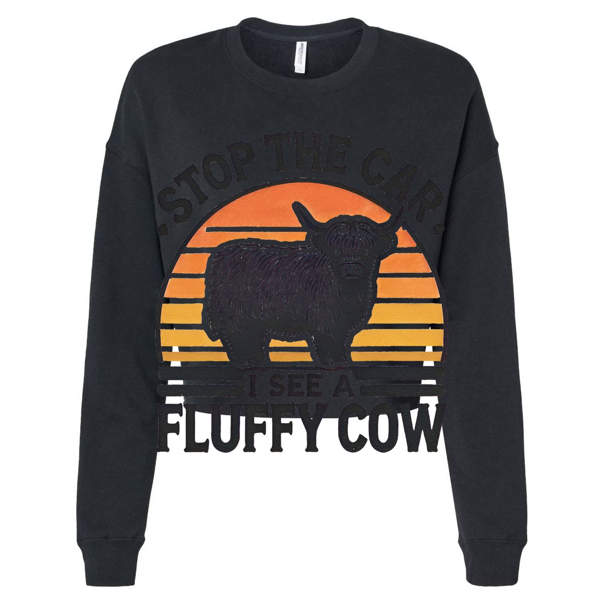 Stop The Car I See Fluffy Cow Retro Highland Cow Lover Funny Doggie Tank