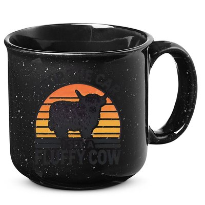 Stop The Car I See Fluffy Cow Retro Highland Cow Lover Funny 15oz Campfire Ceramic Mug