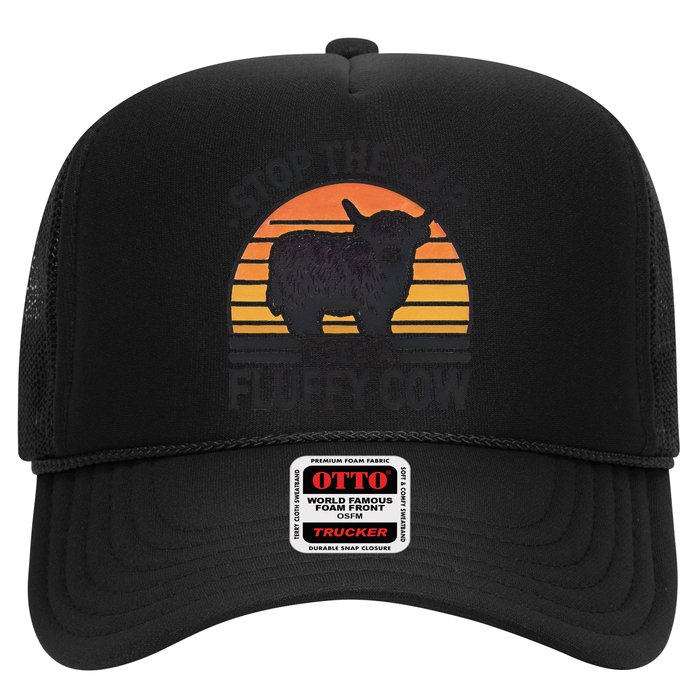 Stop The Car I See Fluffy Cow Retro Highland Cow Lover Funny Hat
