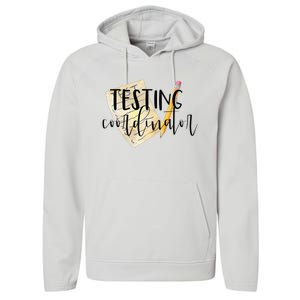 School Testing Coordinator Teacher Tee Performance Fleece Hoodie