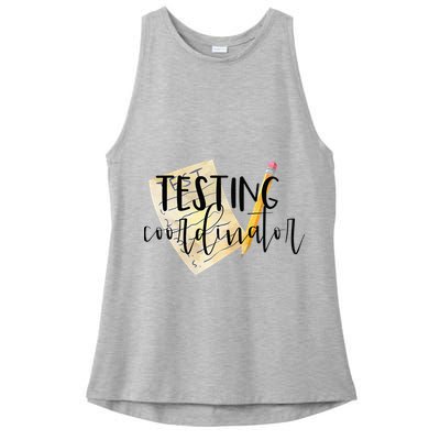 School Testing Coordinator Teacher Tee Ladies PosiCharge Tri-Blend Wicking Tank