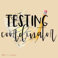 School Testing Coordinator Teacher Tee Drawstring Bag