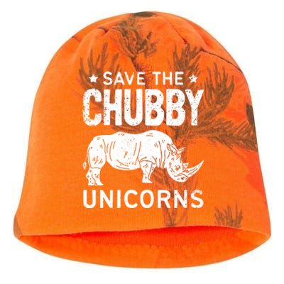 Save The Chubby Unicorns Gift Rhino Fat Unicorn Rhinoceros Cute Gift Kati - Camo Knit Beanie