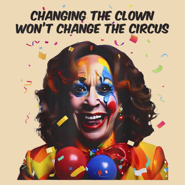Support Trump Changing The Clown Won’T Change The Circus Kamala Harris Drawstring Bag