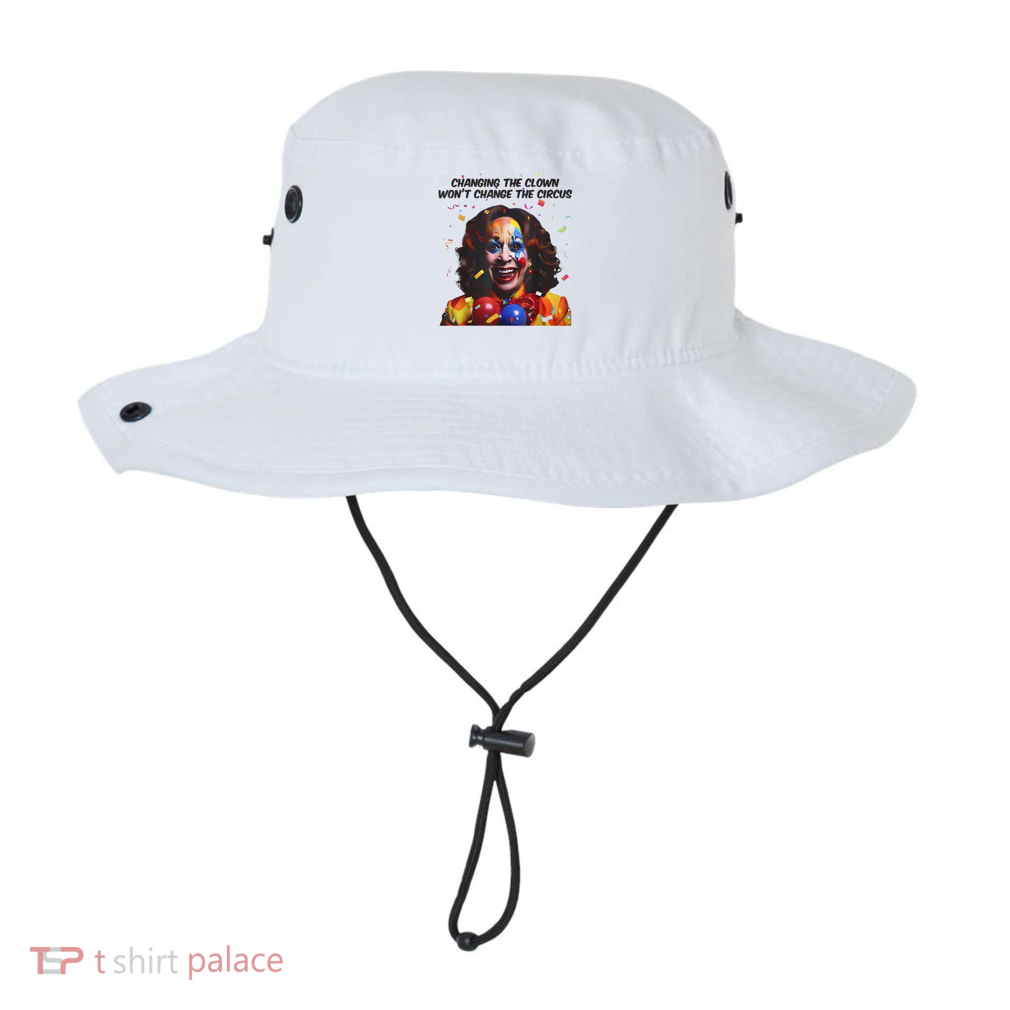 Support Trump Changing The Clown Won’T Change The Circus Kamala Harris Bucket Hat