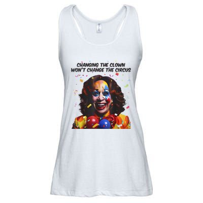 Support Trump Changing The Clown Won’T Change The Circus Kamala Harris Ladies Essential Flowy Tank