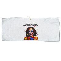 Support Trump Changing The Clown Won’T Change The Circus Kamala Harris Large Microfiber Waffle Golf Towel