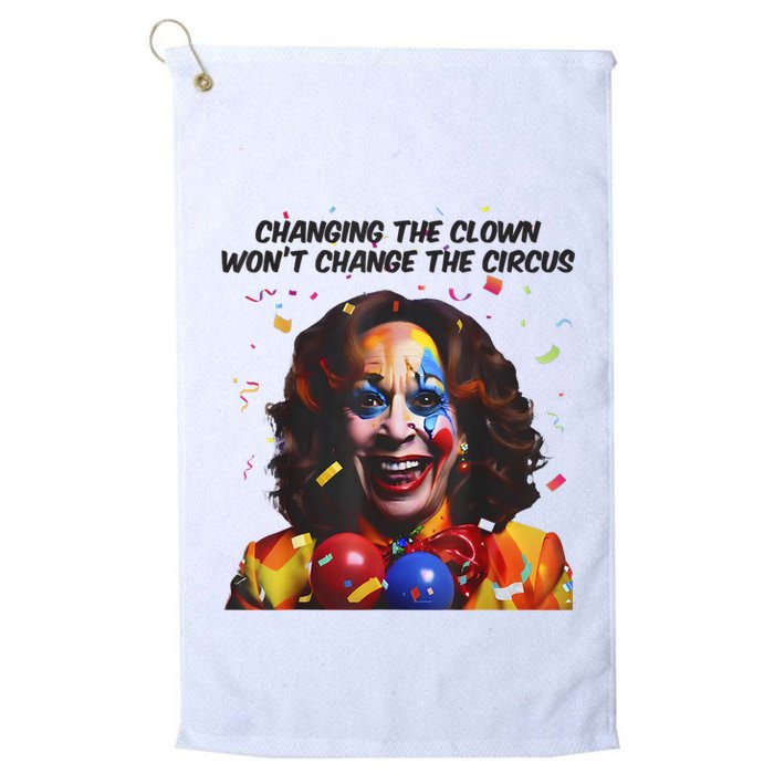 Support Trump Changing The Clown Won’T Change The Circus Kamala Harris Golf Towel