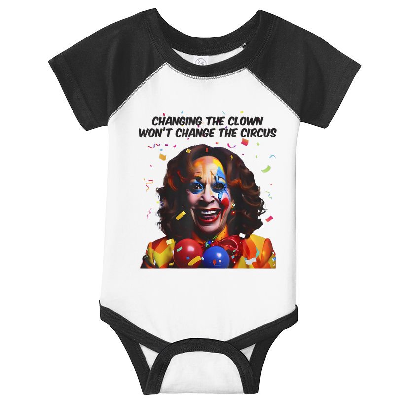 Support Trump Changing The Clown Won’T Change The Circus Kamala Harris Infant Baby Jersey Bodysuit