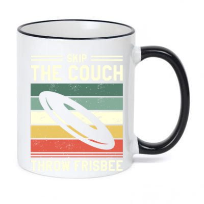 Skip The Couch Throw Frisbee Gift 11oz Black Color Changing Mug