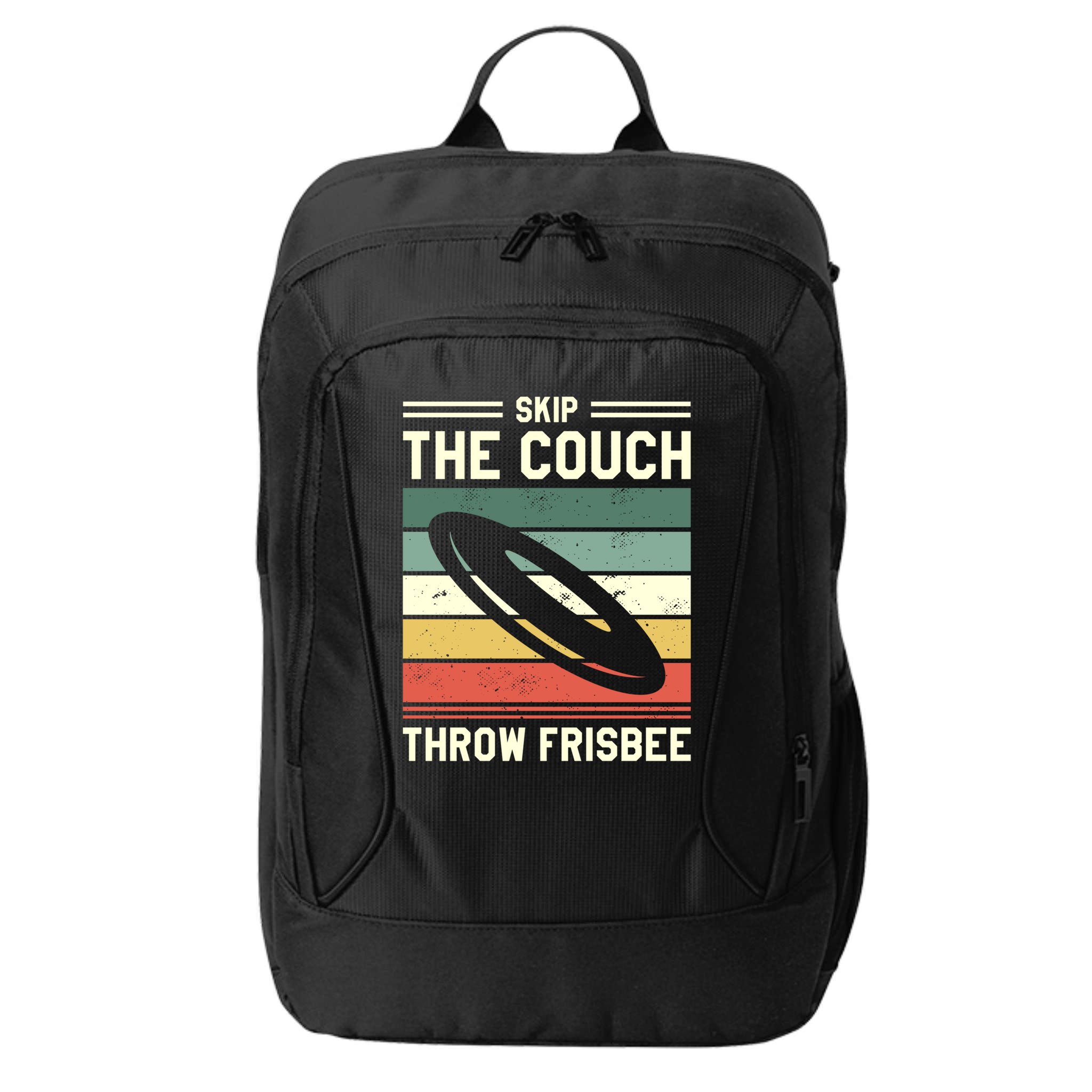 Skip The Couch Throw Frisbee Gift City Backpack