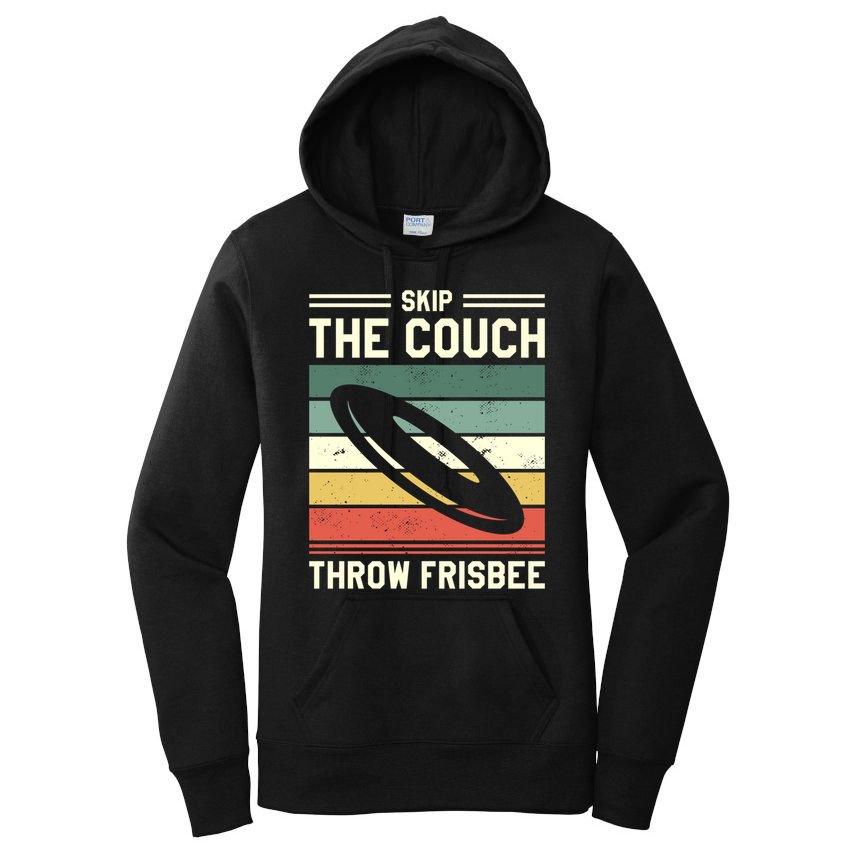 Skip The Couch Throw Frisbee Gift Women's Pullover Hoodie