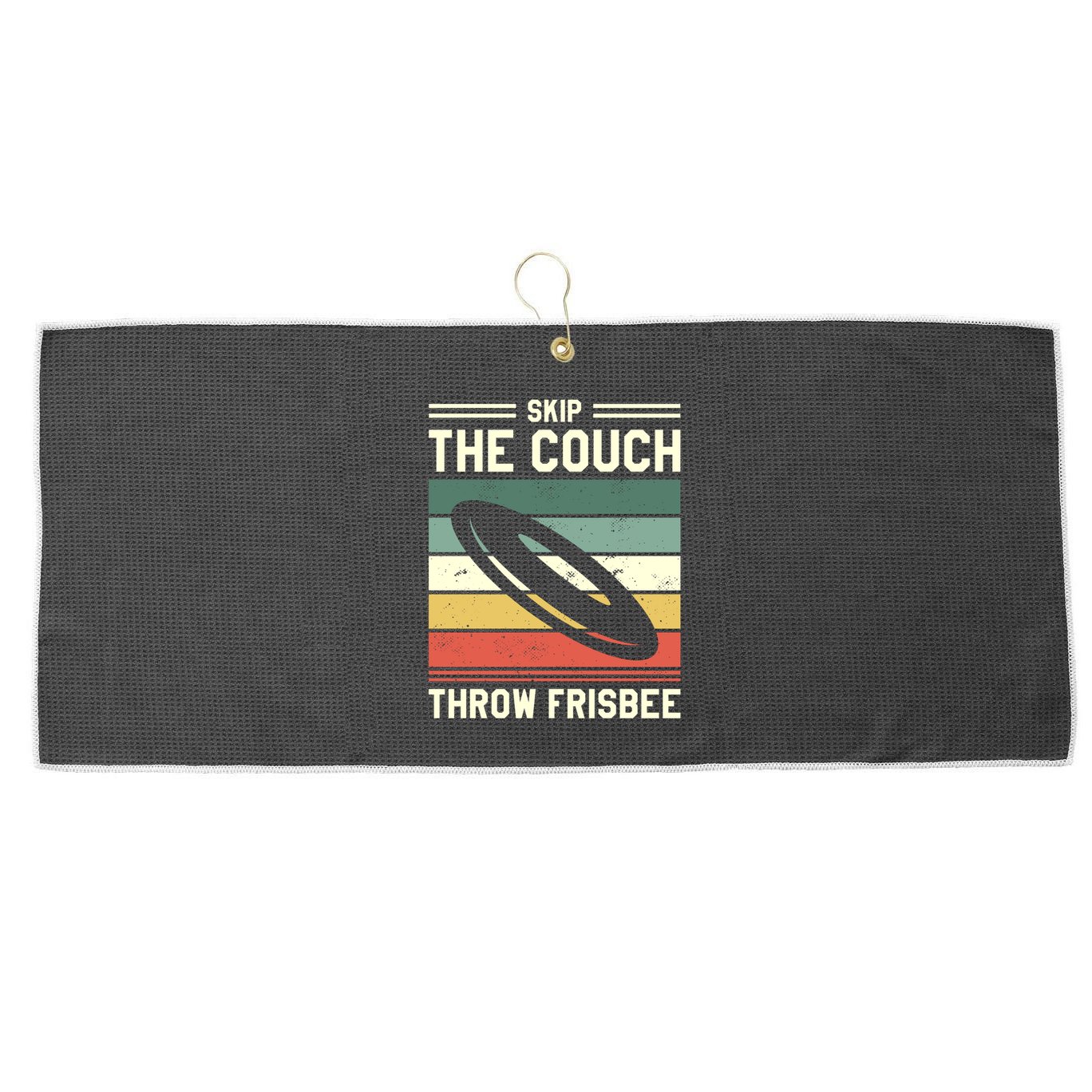 Skip The Couch Throw Frisbee Gift Large Microfiber Waffle Golf Towel