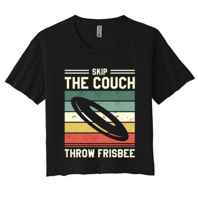 Skip The Couch Throw Frisbee Gift Crop Top