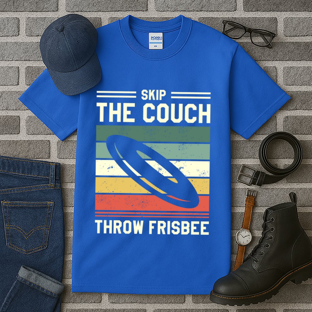 Skip The Couch Throw Frisbee Gift Tall T-Shirt