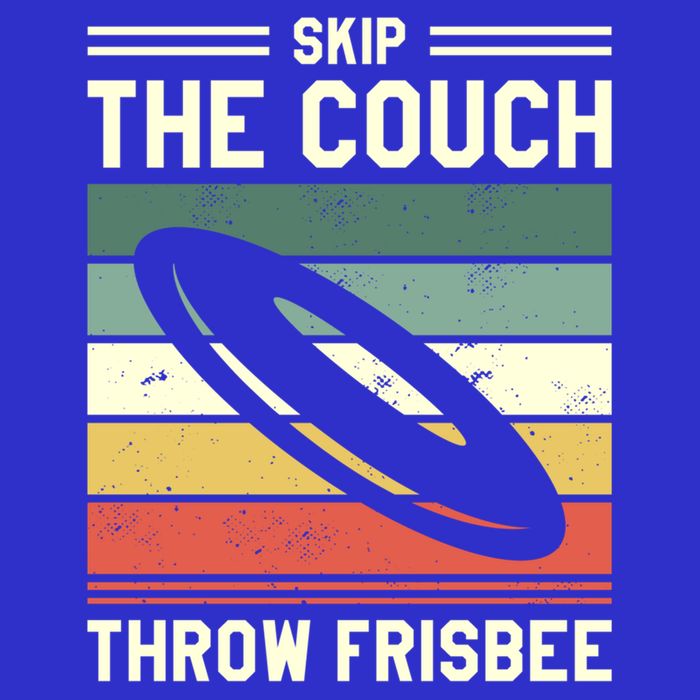 Skip The Couch Throw Frisbee Gift Button