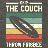 Skip The Couch Throw Frisbee Gift Cotton Canvas Backpack
