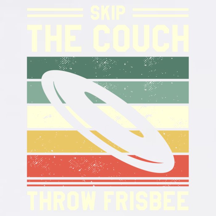 Skip The Couch Throw Frisbee Gift Garment-Dyed Sweatshirt