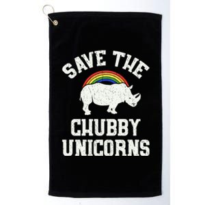 Save The Chubby Unicorns Gift Rhino Endangered Animal Platinum Collection Golf Towel