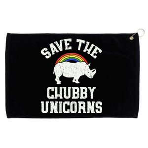 Save The Chubby Unicorns Gift Rhino Endangered Animal Grommeted Golf Towel