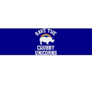 Save The Chubby Unicorns Gift Rhino Endangered Animal Bumper Sticker