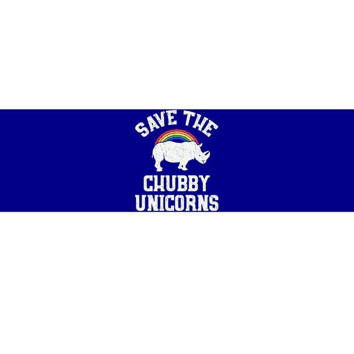 Save The Chubby Unicorns Gift Rhino Endangered Animal Bumper Sticker