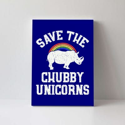 Save The Chubby Unicorns Gift Rhino Endangered Animal Canvas