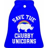 Save The Chubby Unicorns Gift Rhino Endangered Animal Ceramic Bell Ornament