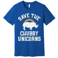 Save The Chubby Unicorns Gift Rhino Endangered Animal Premium T-Shirt