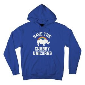 Save The Chubby Unicorns Gift Rhino Endangered Animal Tall Hoodie